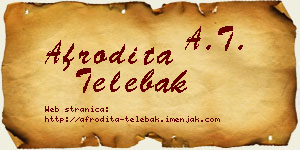 Afrodita Telebak vizit kartica